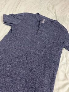Men's Heathered Henley T-Shirt
