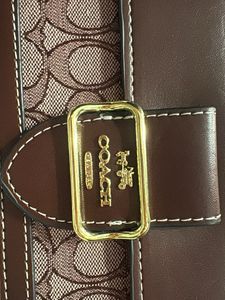 Coach Burgundy Signature Camera Bag