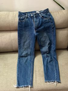 Blue High-Waisted Denim Jeans
