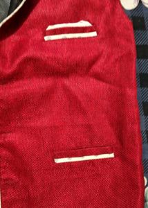 Men's Red Nehru Jacket