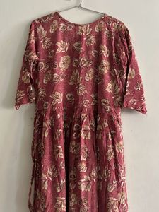 Floral Print Cotton Kurta