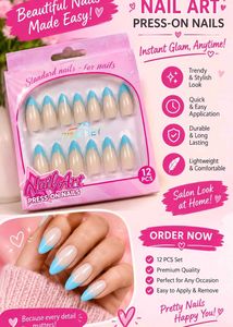 Pink Key Nail Art Press-On Nails