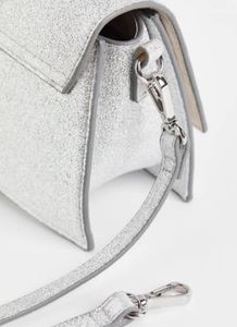 H&amp;M Silver Glitter Mini Handbag