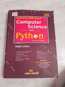 CBSE Class XI Computer Science with Python Textboo