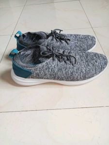 Stylish Grey Knit Sneakers