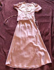 Elegant Satin top and skirt 😭