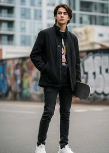 💥Men's Black Casual Jacket