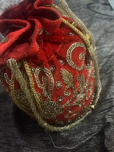 Red Potali Bag | Glittery | fancy