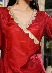 Designer marron Kurta Set with Dupatta