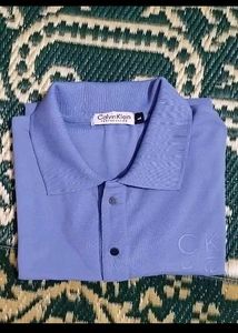 Calvin Klein Men's Blue Polo Shirt