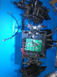 RC Car Chassis with Electronics
