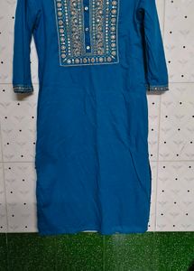 Embroidered Blue Kurta