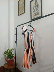Striped Off-Shoulder Romper
