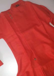 Side Cut Kids Wear Partywear Kurta With Pants