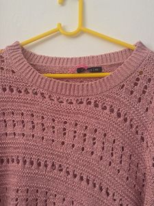 crochet pink top