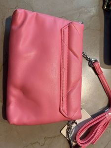 Pink Quilted Clutch Bag