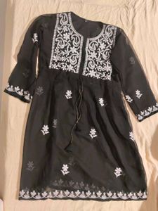 Black Embroidered Kurti