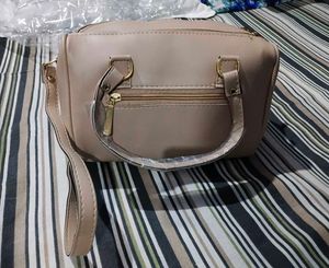 Chic Blush Pink Handbag with Detachable Strap