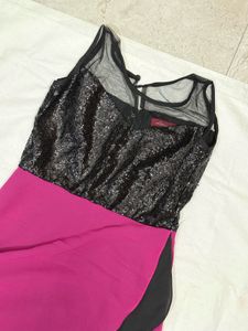 Sparkling Sequin Bodice Flowy Dress