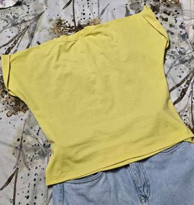 Yellow "Thinking Good" Graphic Tee