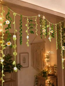 Crochet Heart &amp; Flower Curtain