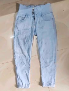 Light Blue High-Waisted Jeans