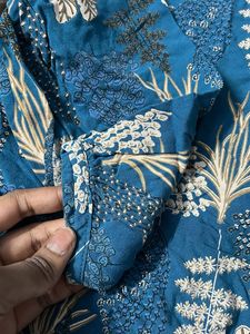 Max Blue Floral Print Tunic Top