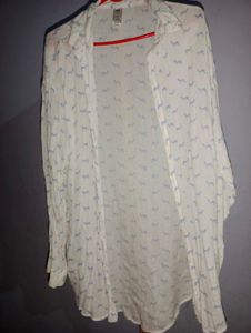 white shirt with zebra print