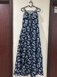 Navy Floral Print Sundress