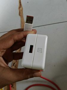 oneplus Fast Charger with Red Cable
