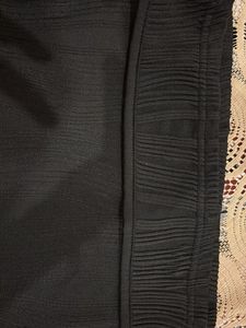 Textured Black Crop Top