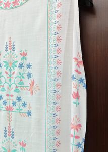 Elegant White Floral Kurta