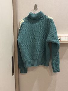 Chic Color Block Turtleneck Sweater