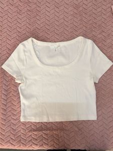 White Cropped T-Shirt