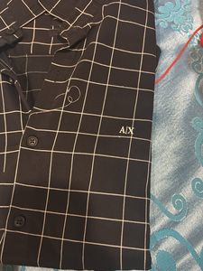 Men's Black &amp; White Checkered Shirt