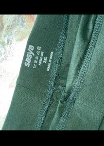 Green Casual Leggings