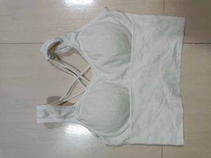 Comfy White Sports Bra