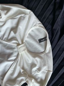 White Ribbed Long Sleeve Bolero