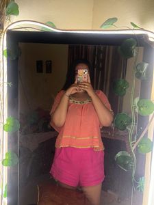 Stylish Peach Kurta Top
