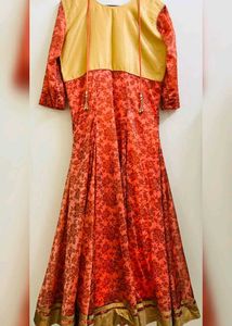 Elegant Floral Anarkali Dress