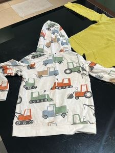 Cute Tractor Print Hoodie