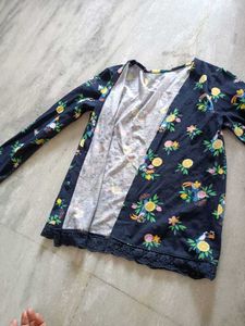jacket with Yellow &amp; White Striped Button-Up Dress