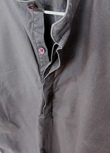 Men's Dark Blue kurta style Shirt