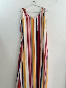 Ginger Brand Striped Multicolor Maxi Dress