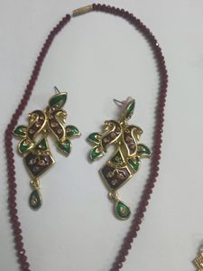 Combo Pack 2 Necklace With Ear Studs