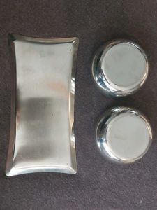 Vintage Metal Serving Bowls Set
