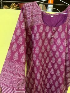 Vibrant Purple Printed Kurta