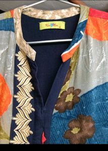 Red and blue beautiful long kurti for girls an