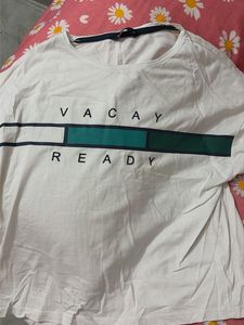 White "Vacay Ready" Graphic T-Shirt