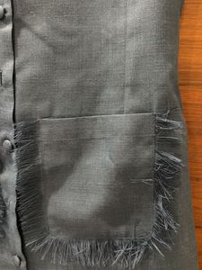 Stylish Denim-Look Dress with Fringes